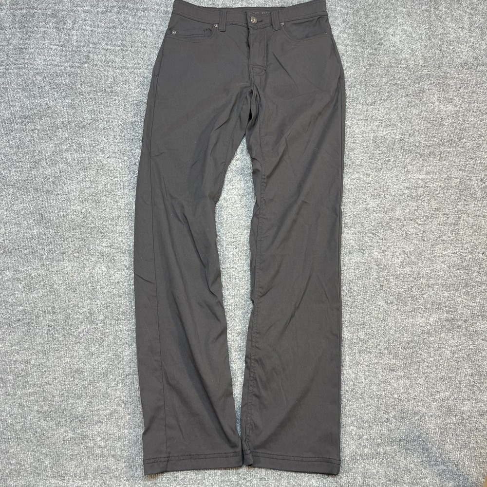PrAna Pants Mens 30x32 Gray Slim Fit Chino Straight Leg 5 Pocket Casual Outdoor